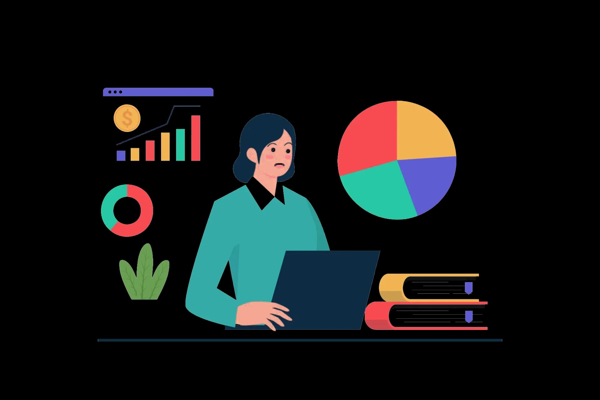 Business intelligence service illustration